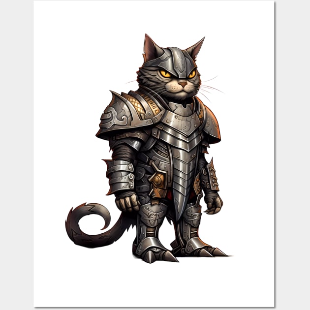 Cat In Armor Wall Art by Acid_rain